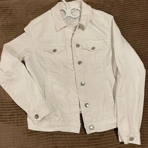 White Lightweight Button-Up Jacket